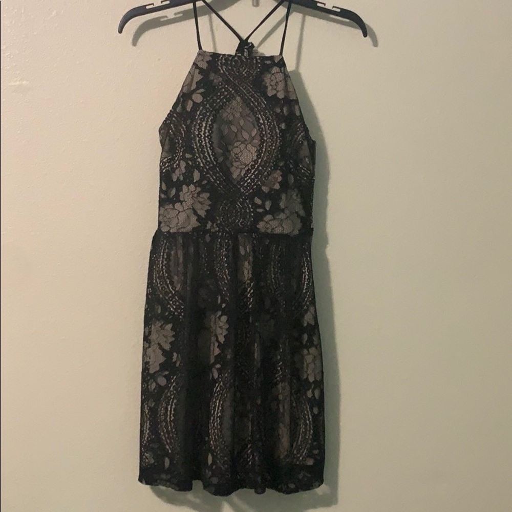 Black lace dress